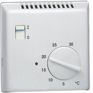 Thermostat élec. entrée abaiss - GEST CHAUF EAU CH  HAGER 25503