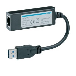 Convert. USB/Eth. pour HTG411H - TEBIS  HAGER HTG457H