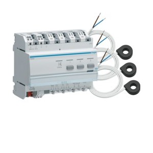 Indicateur conso KNX, 3 tores - TEBIS  HAGER TE332
