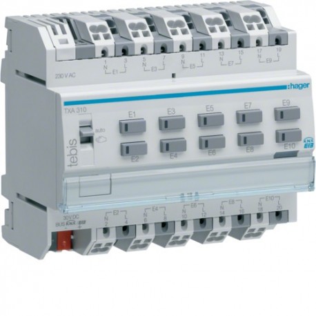 Module 10 entrées mod. 230V~ - TEBIS  HAGER TXA310