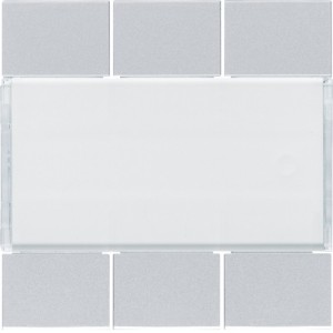 Enjoliveur 6PB KNX titane - APPAREILLAGE MURAL  HAGER WXE306T