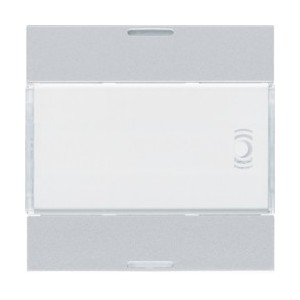 Enjoliveur 2PB KNX LED titane - APPAREILLAGE MURAL  HAGER WXE312T