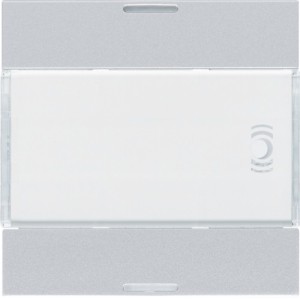 Enjoliveur 2PB KNX LED titane - APPAREILLAGE MURAL  HAGER WXE312T