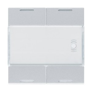 Enjoliveur 4PB KNX LED titane - APPAREILLAGE MURAL  HAGER WXE314T