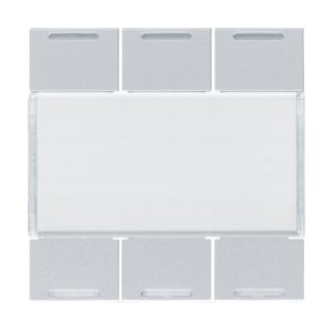 Enjoliveur 6PB KNX LED titane - APPAREILLAGE MURAL  HAGER WXE316T