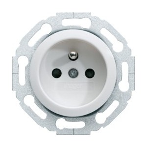 1930 PC 2P + T sanvis blanche - APPAREILLAGE MURAL 1930 HAGER WMV100B