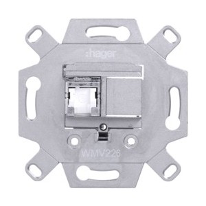 1930 RJ45 simple Cat 6 STP - APPAREILLAGE MURAL 1930 HAGER WMV226