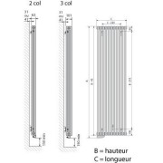 Radiateur Vertical à inertie Finimetal EPOK V - Radiateur electrique - Fluide