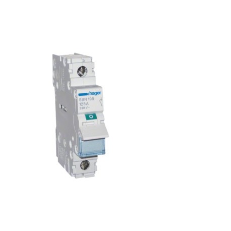 Interrupteur 1P 125A - COMMANDE SIGNAL  HAGER SBN199