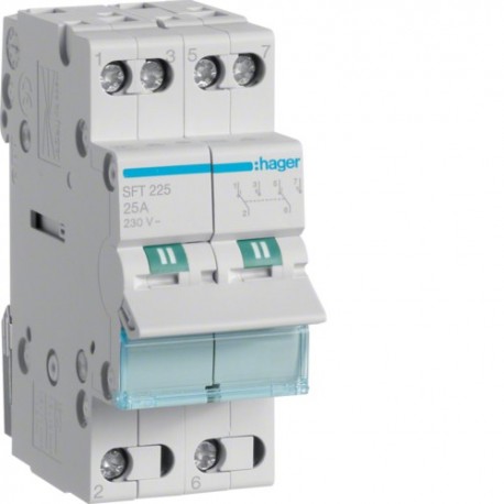 inverseur 2P 25A, amont,I-0-II - COMMANDE SIGNAL  HAGER SFT225