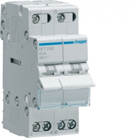 inverseur 2P 40A, amont,I-0-II - COMMANDE SIGNAL  HAGER SFT240