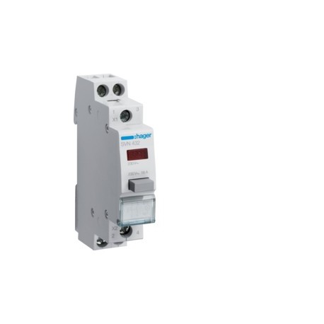 BP 2F impuls + voy. rouge 230V - COMMANDE SIGNAL  HAGER SVN432