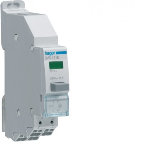 BP 1F imp+voy vert 230V SanVis - COMMANDE SIGNAL  HAGER SVS411B