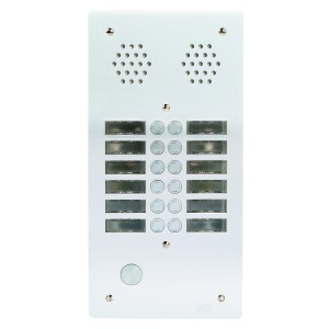 Plaque a.v alu 6mm 2r 12bp - URMET 7772/12