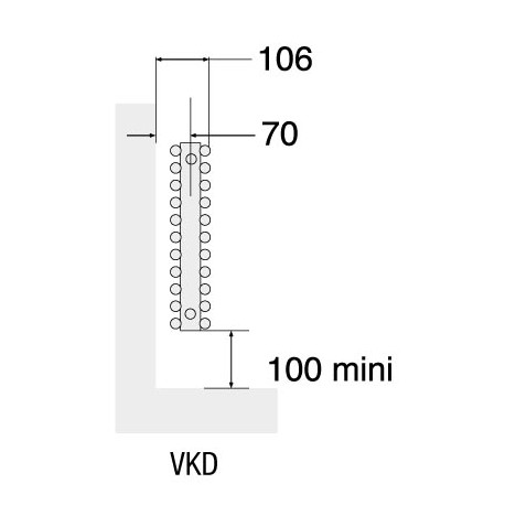 Radiateur chauffage central ACOVA KEVA Horizontal Double 1211W VKD-059-100