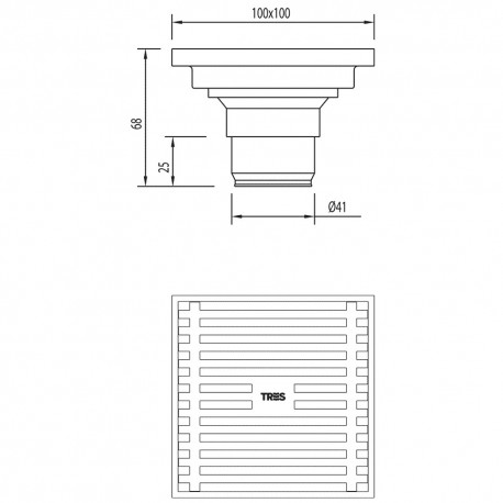 Bouche d’évacuation Laiton - TRES 03474007