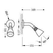 Bras douche ECO  - TRES 134738
