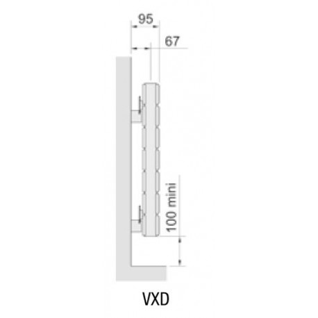 Radiateur chauffage central ACOVA - FASSANE horizontal double  1183W VXD-066-100