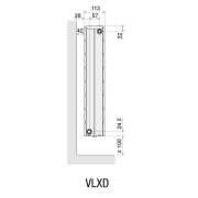 Radiateur chauffage central ACOVA - FASSANE Pack VLXD horizontal double à ailettes  1069W VLXD-037-090
