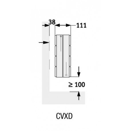 Radiateur chauffage central ACOVA - FASSANE Pack plinthe  658W CVXD-022-160