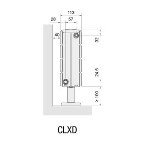 Radiateur chauffage central ACOVA - FASSANE Pack CLXD plinthe  802W CLXD-014-120