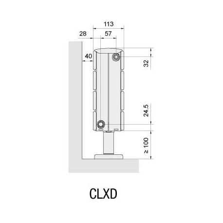 Radiateur chauffage central ACOVA - FASSANE Pack CLXD plinthe  1456W CLXD-029-140
