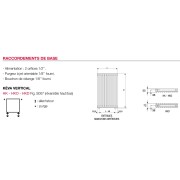 Radiateur chauffage central ACOVA - KEVA vertical Chromé 1097W HKO-180-071