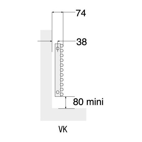 Radiateur chauffage central ACOVA - KEVA horizontal  334W VK-028-090