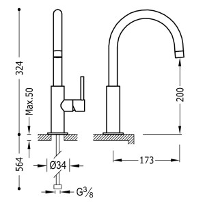 Mitigeur lavabo  - TRES 26290402