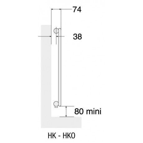 Radiateur chauffage central ACOVA - KEVA vertical  1379W HK-210-055
