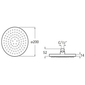 Pomme de Douche Ronde Chrome Rainsense - ROCA A5B2150C00