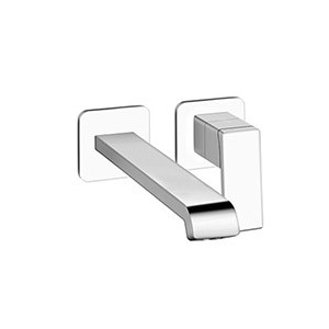 LAVABO MURAL LARGE QUADRI S 2 TROUS BEC 22.5 CM CHROME EX QS269 - CRISTINA ONDYNA QS25951