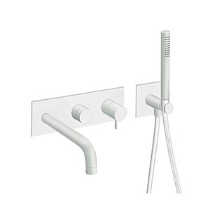 FACADE EXTERNE TRIVERDE BAIN DOUCHE MURAL 2 SORTIES WHITE EX TV108 - CRISTINA ONDYNA TV10224