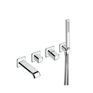 FACADE MITIGEUR ENCASTRE BAIN DOUCHE ITALY  POIGNEE CHROME EX IT108 - CRISTINA ONDYNA IT10251
