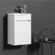 Ensemble meuble lave-mains et vasque Blanc Brillant - ARMOBANY MI4018F