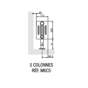 Radiateur chauffage central ACOVA - VUELTA plinthe 812W M6C5-18-026