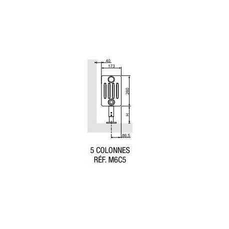 Radiateur chauffage central ACOVA - VUELTA plinthe 1263W M6C5-28-026