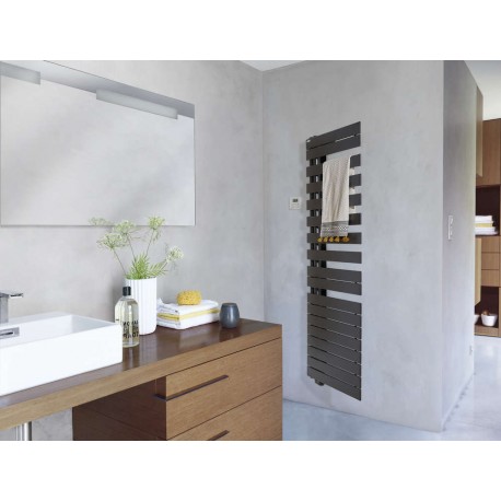 Sèche-serviette ACOVA -  Fassane Spa Twist asymétrique à gauche electrique 500W - TFLT050-055/GF
