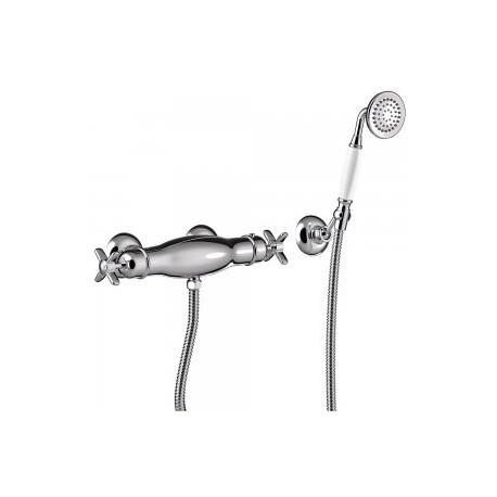 Douche thermostatique Douchette à main anticalcaire avec support orientable. Flexible double agrafage - TRES 24216409 Douche the
