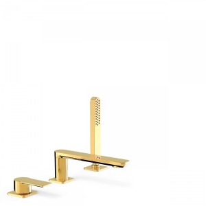 Mitigeur bain sur gorge LOFT COLORS avec douchette anticalcaire Bec 180 Or - TRES 20016203OR Mitigeur bain sur gorge LOFT COLORS