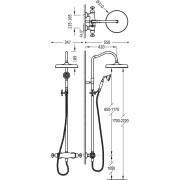 Ensemble Douche thermostatique Laiton CLASIC COLOR - TRES 24219502LV
