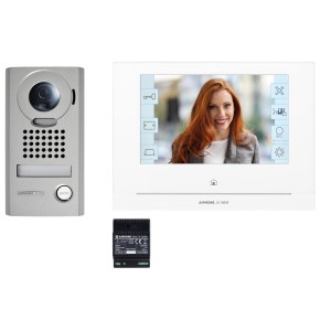 Kit portier Vidéo AIPHONE - Platine saillie  - module Wi-Fi intégré -  JOS1VW 130413 Kit portier Vidéo AIPHONE - Platine saillie