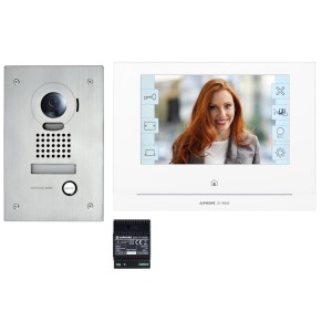 Kit portier Vidéo AIPHONE - Platine encastrée - module Wi-Fi intégré -  JOS1FW 130414 Kit portier Vidéo AIPHONE - Platine encast
