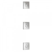 3 jets encastrés d'hydromassage 80x80 mm Chromé - TRES 29951507 3 jets encastrés d'hydromassage 80x80 mm Chromé - TRES 299515072
